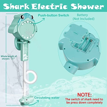 Treetoi Electric Shark Bath Shower Head for Kids