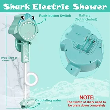 Treetoi Electric Shark Bath Shower Head for Kids
