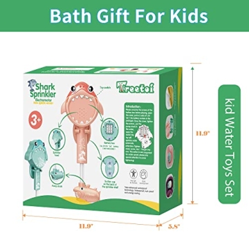 Treetoi Electric Shark Bath Shower Head for Kids