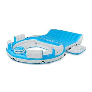Intex 56299EP 145 x 125 x 20 Inch Splash N Chill Inflatable Lake and Pool Relaxation Island Lounger ...