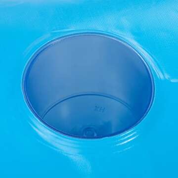 Intex 56299EP 145 x 125 x 20 Inch Splash N Chill Inflatable Lake and Pool Relaxation Island Lounger Seat for up to 7 Adults, Blue and White