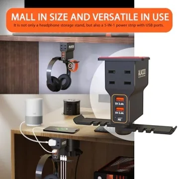 ALACOO Headset Holder with USB Ports and AC Outlets for Gamers