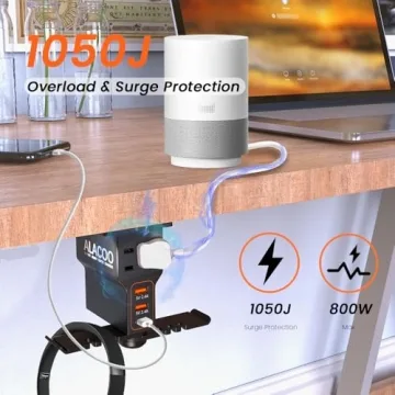 ALACOO Headset Holder with USB Ports and AC Outlets for Gamers