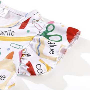 VUMUZU Toddler Girls Flutter Sleeve Ruffle Dress