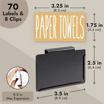 Talented Kitchen Metal Clip On Basket Labels