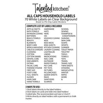 Talented Kitchen Metal Clip On Basket Labels