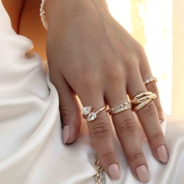 Ettika Gold Ring for Women - Stylish Teardrop Wrap Ring