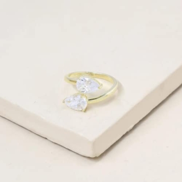 Ettika Gold Ring for Women - Stylish Teardrop Wrap Ring
