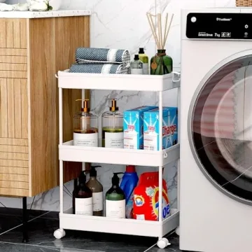 SPACEKEEPER Rolling Storage Cart for Home Organization