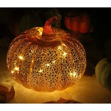 CFDECOR Pumpkin Light with Timer for Fall Decor