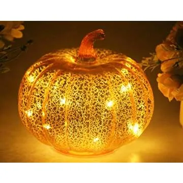 CFDECOR Pumpkin Light with Timer for Fall Decor