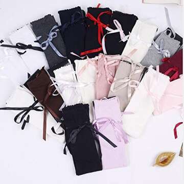 Patiky Women's Thigh High Socks Lolita Gothic Over Knee High Stocking Lace Up Thigh Stockings Girl Uniform Dress Long Socks PTK02 (US, Alpha, One Size, Brown)