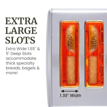 Elite Gourmet 4 Slice LCD Touch Toaster with Wide Slots