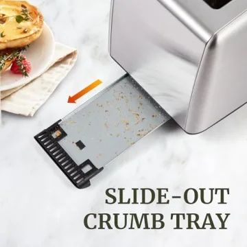 Elite Gourmet 4 Slice LCD Touch Toaster with Wide Slots