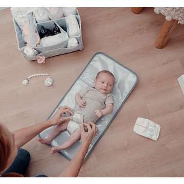 Baby Changing Pad, Portable Diaper Changing Pads for Newborn Girl & boy – Waterproof Travel Changi...
