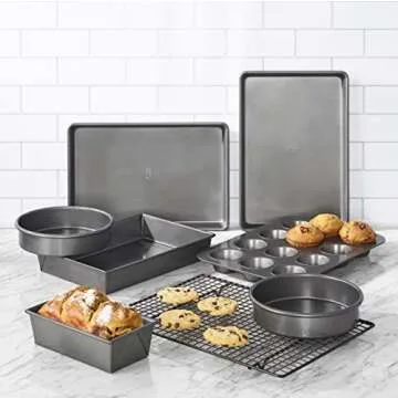 Chicago Metallic 8-Piece Bakeware Set: Non-Stick Excellence for Every Kitchen