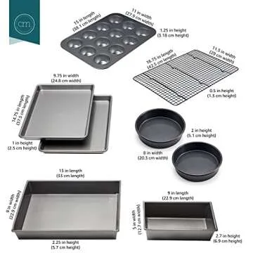 Chicago Metallic 8-Piece Non-Stick Bakeware Set for All Baking Needs