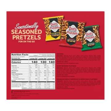 Dot's Pretzels Variety Pack – Original, Honey Mustard, Parmesan Garlic - 18 Count