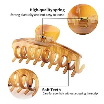 12 PCS Trendcy Hair Claw Clips for Stylish Hold