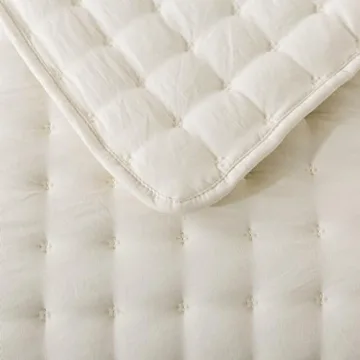 WDCOZY Ivory King Quilt Set for All Seasons | 3 Pieces