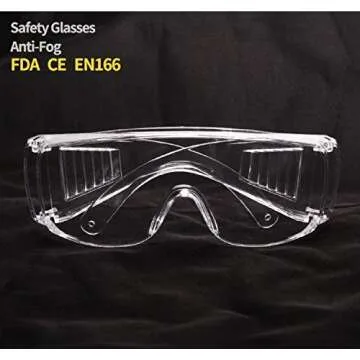 Safety Glasses (2 Pack) Anti Fog & Shattered Proof, ANSI Z87.1 & EN 166 UV Resistant Protective Eyewear Safety Goggles, Wide Frame Eye Shield Goggles Scratch Resistant Best Eye Protection Shield with