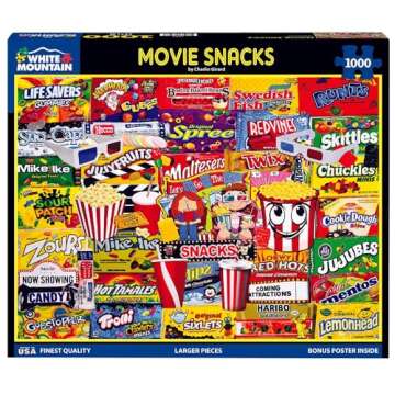 White Mountain Movie Snacks 1000 Piece Jigsaw Puzzle for Families and Adults