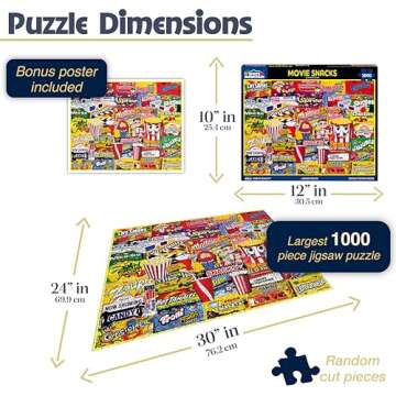 White Mountain Movie Snacks 1000 Piece Jigsaw Puzzle
