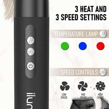 ilumin Ionic Air Styling High Speed Blow Dryer Hair Wrap System - 7 in 1 Hair Styling Tools - Diffuser, Curler, Volumizer, Straightening Brush - Air Flex Wrap Curling - Hot Hair Brush, Dupes