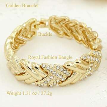 LIFFLY 18K Gold Plated Jewelry Set for Women