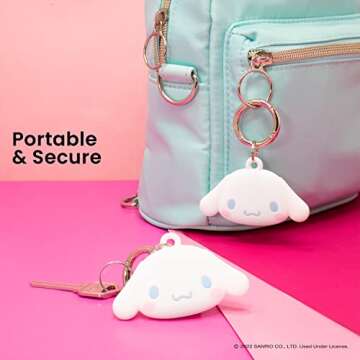 iFace Sanrio Friends Special Edition Silicone Protective Cover Designed for Apple AirTags [Cute Character Case] [Carabiner Keychain Clip Included] - Cinnamoroll