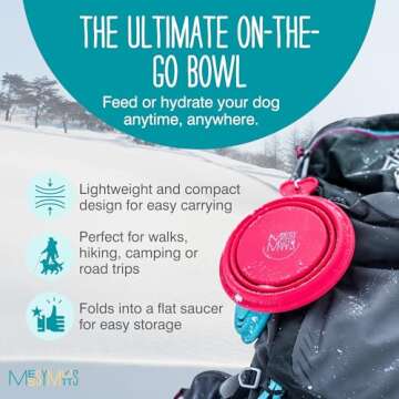 Messy Mutts Silicone Collapsible Bowl | Pet Travel Necessity | Portable Water or Food Dish | Pop Up Watering Bowl | Camping, Hiking, Walking Accessory | Large, 3 Cups | Green