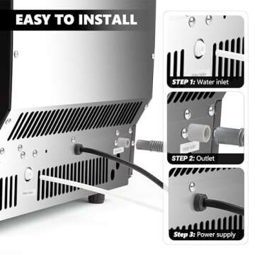 ICEVIVAL Commercial Ice Maker Machine, 88lbs/24H Under Counter ice Maker with 33lbs Ice Storage, Self-Cleaning, 24-Hour Timer Stainless Freestanding Ice Maker for Home/Party/Bar/Office