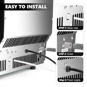 ICEVIVAL Commercial Ice Maker Machine, 88lbs/24H Under Counter ice Maker with 33lbs Ice Storage, Self-Cleaning, 24-Hour Timer Stainless Freestanding Ice Maker for Home/Party/Bar/Office