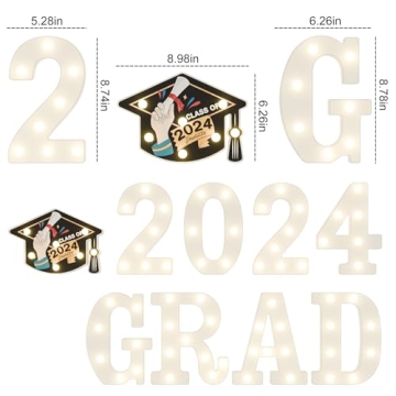 Graduation Party Decorations Light Up Letters for 2024