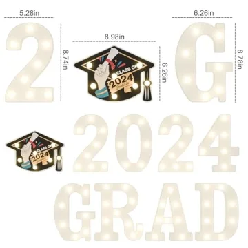 Graduation Party Decorations Light Up Letters for 2024
