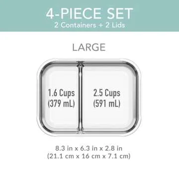 Bentgo Glass Meal Prep Set - 4 Leak-Proof Containers