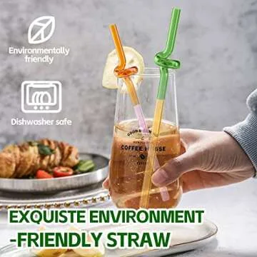 Creative Glass Straws Set - Eco-Friendly and Stylish