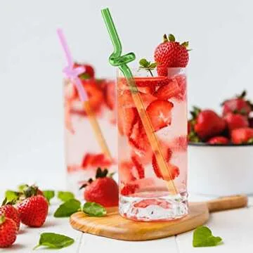 Creative Glass Straws Set - Eco-Friendly and Stylish