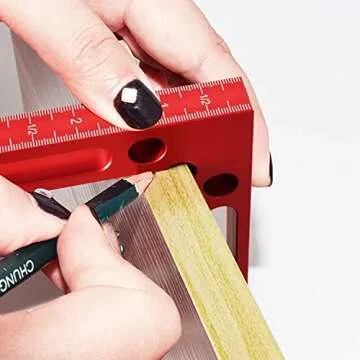 Mocoum Aluminium Alloy 90 Degree Positioning Squares 4.7" x 4.7"(12x12cm) Right Angle Clamps Woodworking Carpenter Tool Corner Clamping Square for Picture Frame Box Cabinets Drawers