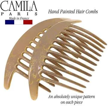 Stylish Camila Paris French Hair Side Combs for Up-Dos