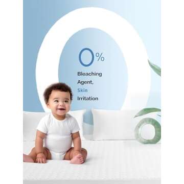 King Waterproof Mattress Protector, Premium Viscose from Bamboo Mattress Pad Ultra Soft Breathable, Noiseless Mattress Cover Fitted 8"-21" Deep Pocket