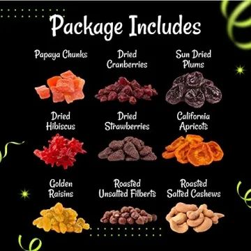 Gourmet Dried Fruit and Nuts Gift Basket XL - 18 Varieties
