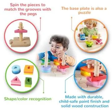 Hape Wooden Creative Peg Puzzle for Toddlers