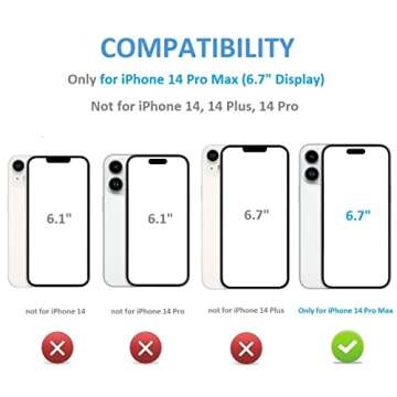 Onetop Compatible with iPhone 14 Pro Max Wallet Case with Card Holder, PU Leather Kickstand Card Slo...