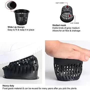 ORIMERC 12 Pack Net Pots for Hydroponics Gardening