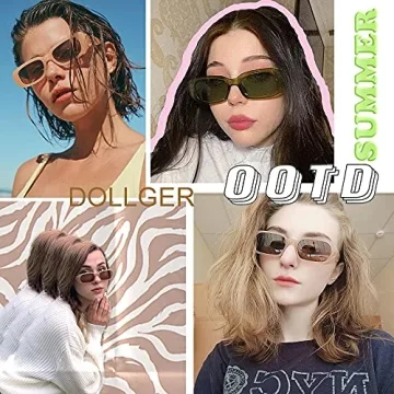 Dollger Trendy Rectangle Sunglasses for Fashion & Protection