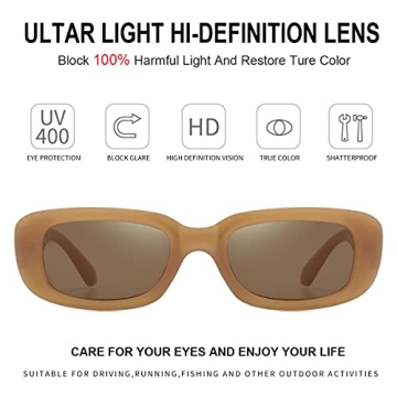 Dollger Trendy Rectangle Sunglasses for Fashion & Protection