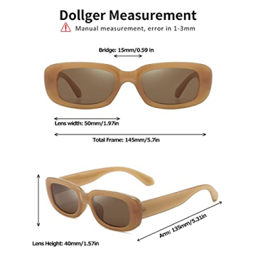 Dollger Trendy Rectangle Sunglasses for Fashion & Protection