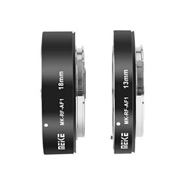 Meike MK-RF-AF1 13mm + 18mm Metal AF Full Frame Macro Extension Tube Kit for EOS-R Cameras