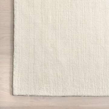 Rugs USA x Arvin Olano Arrel Speckled Wool-Blend Area Rug - 3x5 Accent Rug Contemporary Alabaster for Living Room Bedroom Dining Room Entryway
